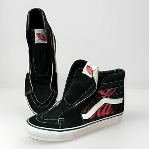 Custom Vans Sk8-Hi Coca-Cola Black Red White Logo High Top Shoes Mens‎ Sz 8 Rare